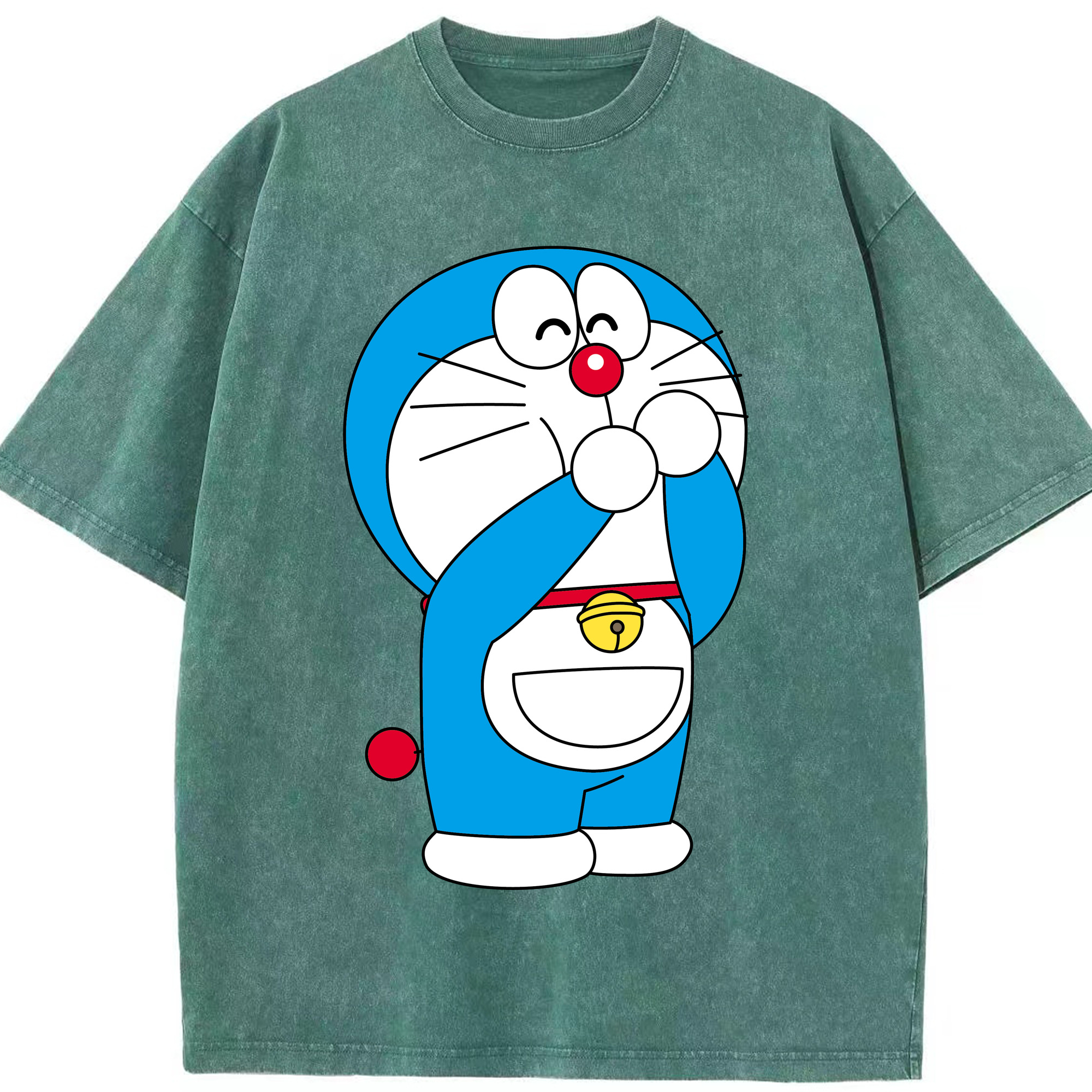 （画像用） ドラえもん Doraemon 綿100% ヴィンテージ風 半袖Tシャツ（フロントプリント）